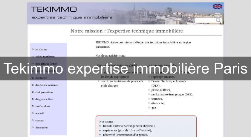 Tekimmo expertise immobilière Paris Tekimmo expertise immobilière Paris