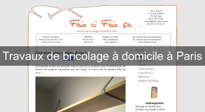Travaux de bricolage à domicile à Paris Travaux de bricolage à domicile à Paris