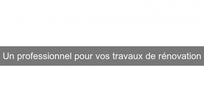 Un professionnel pour vos travaux de rénovation Un professionnel pour vos travaux de rénovation