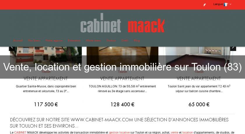 Vente, location et gestion immobilière sur Toulon (83) Vente, location et gestion immobilière sur Toulon (83)