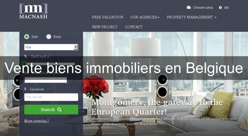 Vente biens immobiliers en Belgique Vente biens immobiliers en Belgique