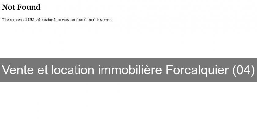 Vente et location immobilière Forcalquier (04) Vente et location immobilière Forcalquier (04)