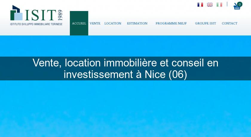 Vente, location immobilière et conseil en investissement à Nice (06) Vente, location immobilière et conseil en investissement à Nice (06)