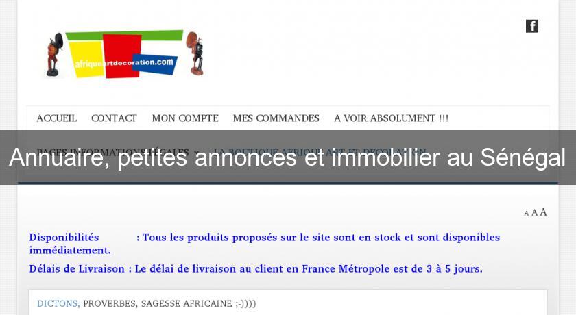 Annuaire, petites annonces et immobilier au Sénégal Annuaire, petites annonces et immobilier au Sénégal