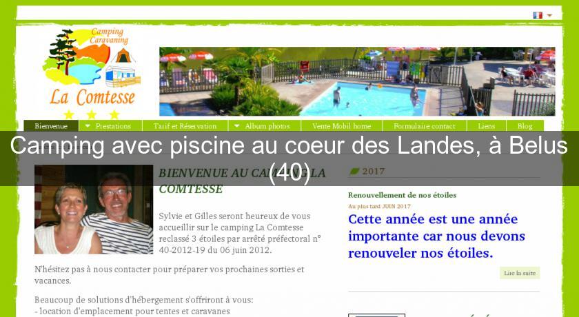 Camping avec piscine au coeur des Landes, à Belus (40) Camping avec piscine au coeur des Landes, à Belus (40)
