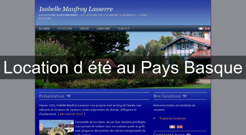 Location d'été au Pays Basque Location d'été au Pays Basque