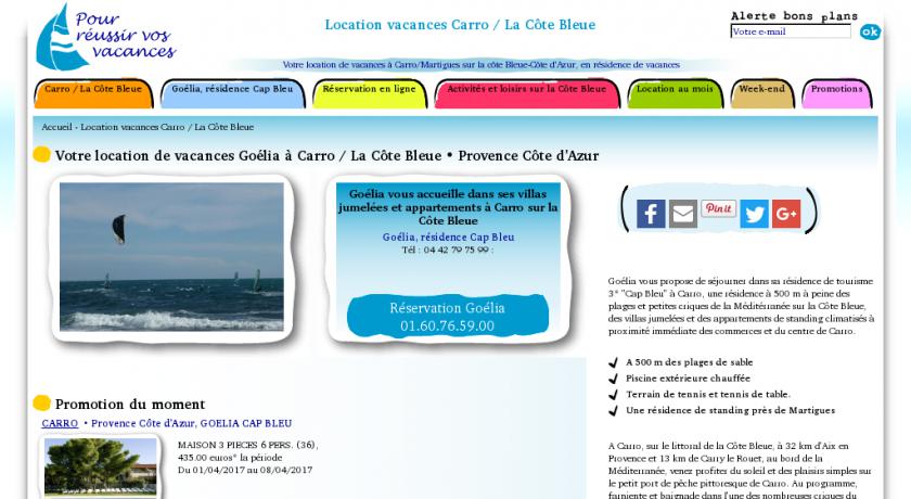 Location de vacances en bord de mer à Carro près de Martigues Location de vacances en bord de mer à Carro près de Martigues