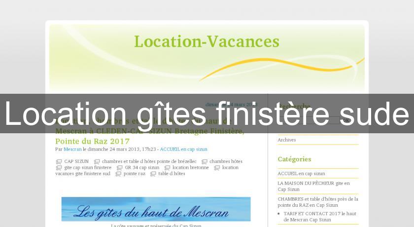 Location gîtes finistère sude Location gîtes finistère sude