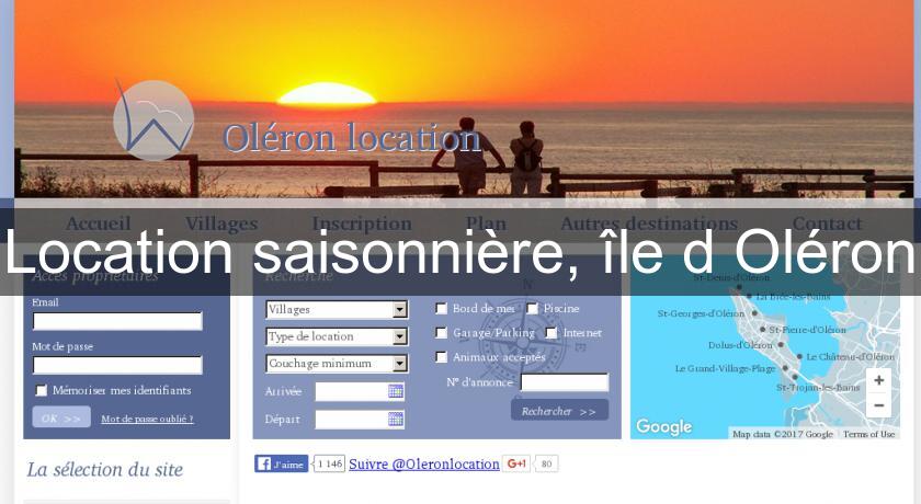 Location saisonnière, île d'Oléron Location saisonnière, île d'Oléron