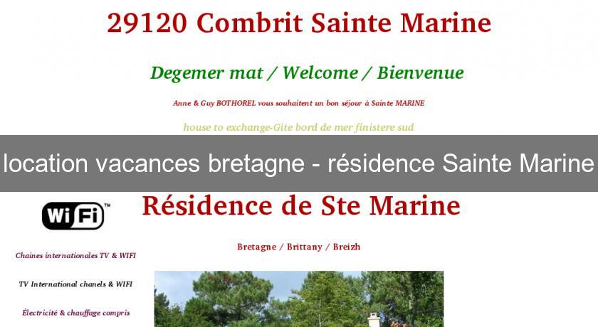 location vacances bretagne - résidence Sainte Marine location vacances bretagne - résidence Sainte Marine