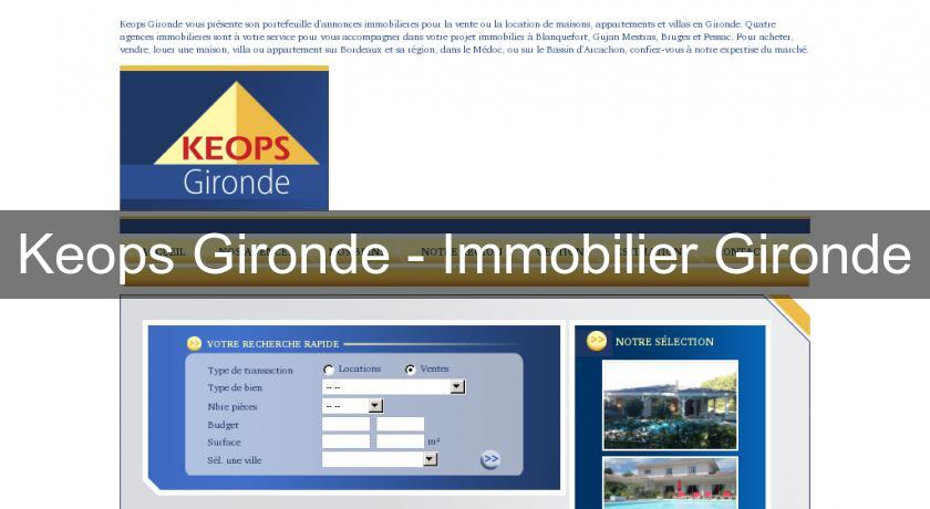 Keops Gironde - Immobilier Gironde Keops Gironde - Immobilier Gironde