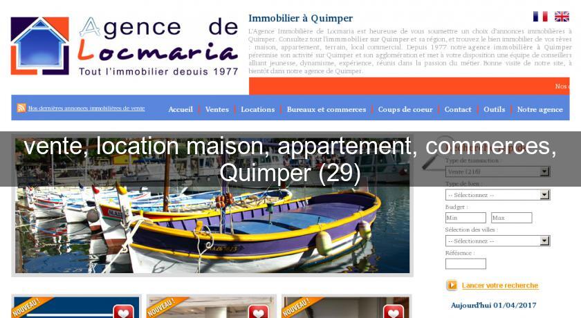 vente, location maison, appartement, commerces, Quimper (29) vente, location maison, appartement, commerces, Quimper (29)