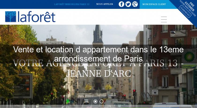 Vente et location d'appartement dans le 13eme arrondissement de Paris Vente et location d'appartement dans le 13eme arrondissement de Paris