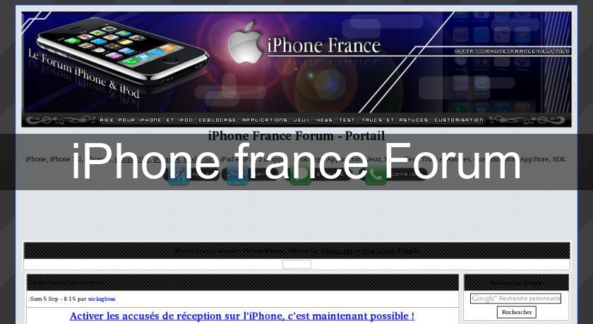 iPhone france Forum iPhone france Forum