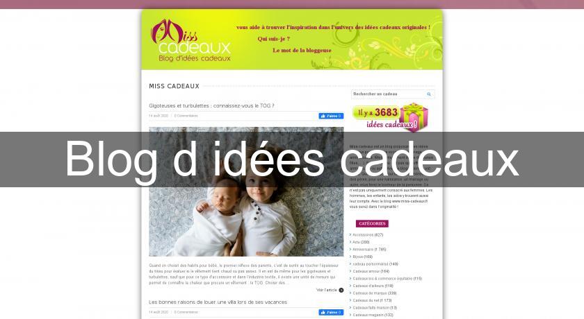 Blog d'idées cadeaux Blog d'idées cadeaux