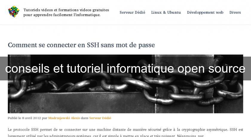 conseils et tutoriel informatique open source conseils et tutoriel informatique open source