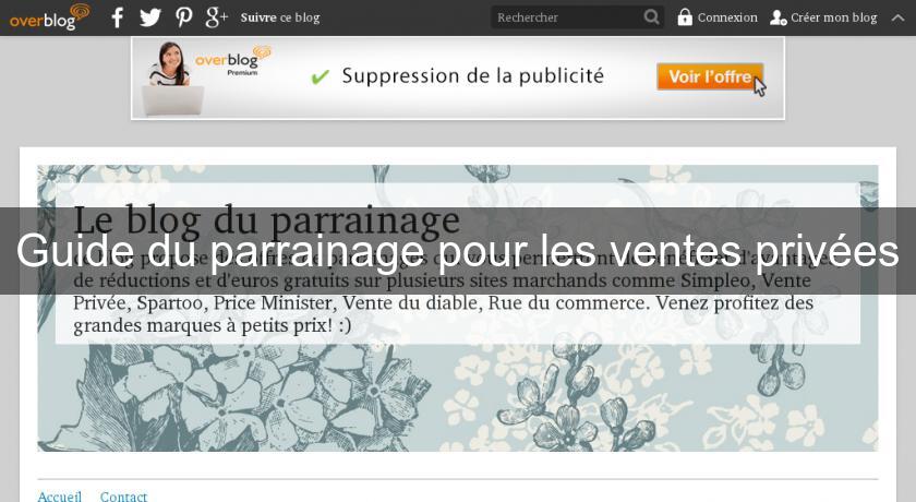 Guide du parrainage pour les ventes privées Guide du parrainage pour les ventes privées