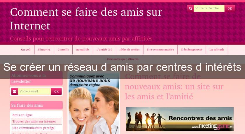 Se créer un réseau d'amis par centres d'intérêts Se créer un réseau d'amis par centres d'intérêts