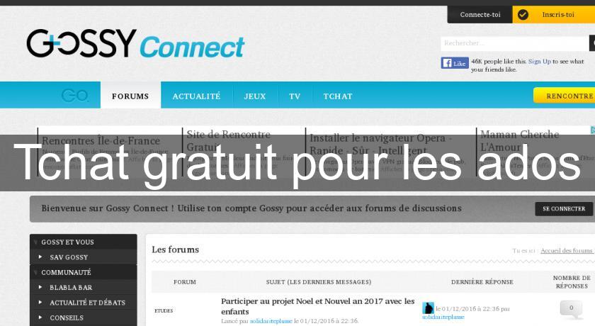 Tchat gratuit pour les ados Tchat gratuit pour les ados