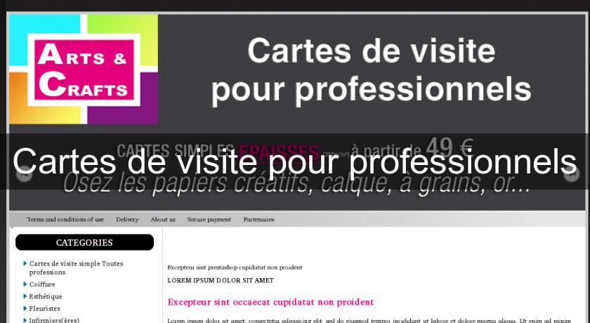Cartes de visite pour professionnels Cartes de visite pour professionnels