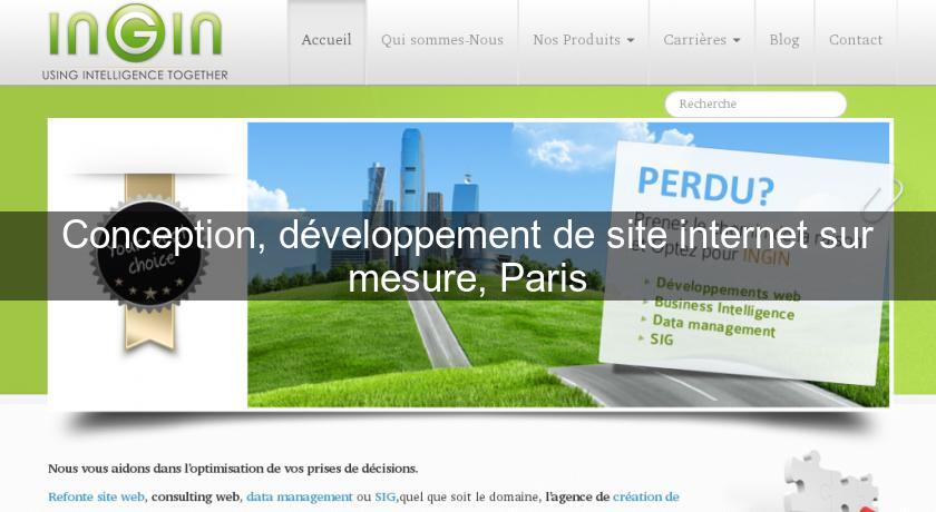 Conception, développement de site internet sur mesure, Paris Conception, développement de site internet sur mesure, Paris