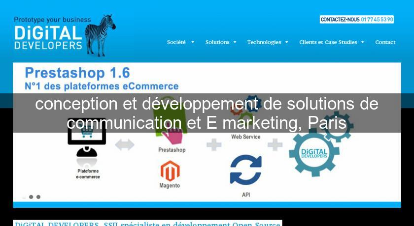 conception et développement de solutions de communication et E marketing, Paris conception et développement de solutions de communication et E marketing, Paris