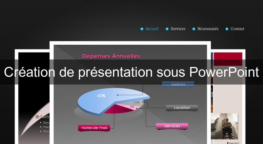 Création de présentation sous PowerPoint Création de présentation sous PowerPoint