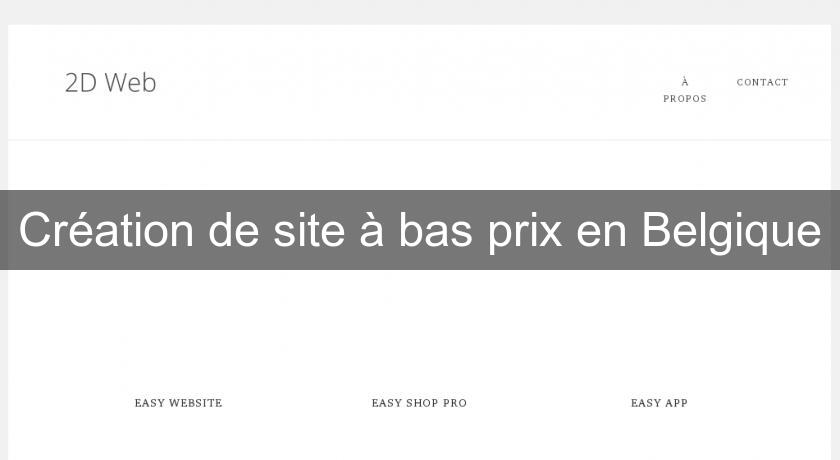 Création de site à bas prix en Belgique Création de site à bas prix en Belgique