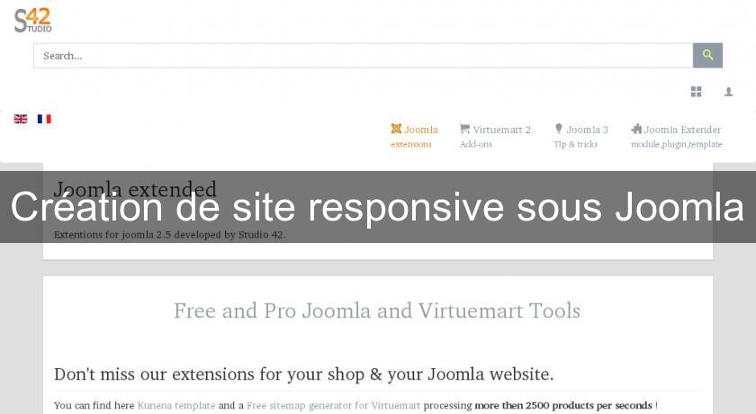 Création de site responsive sous Joomla Création de site responsive sous Joomla