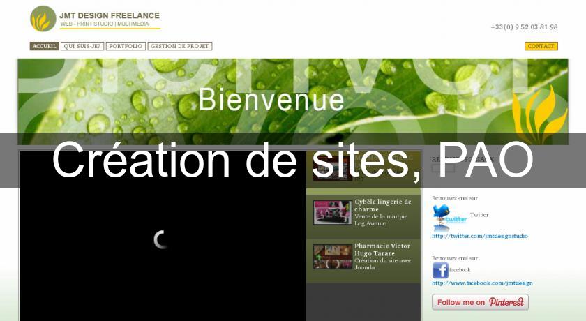 Création de sites, PAO Création de sites, PAO