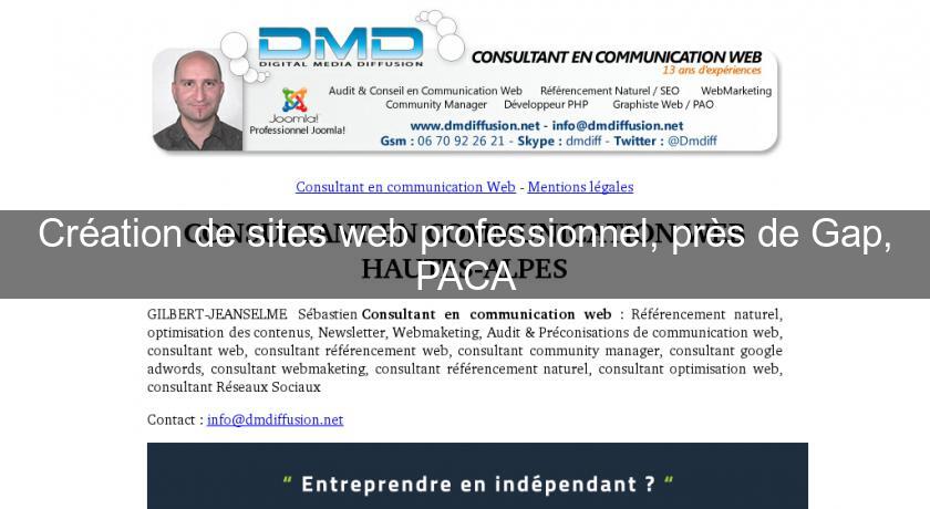 Création de sites web professionnel, près de Gap, PACA Création de sites web professionnel, près de Gap, PACA