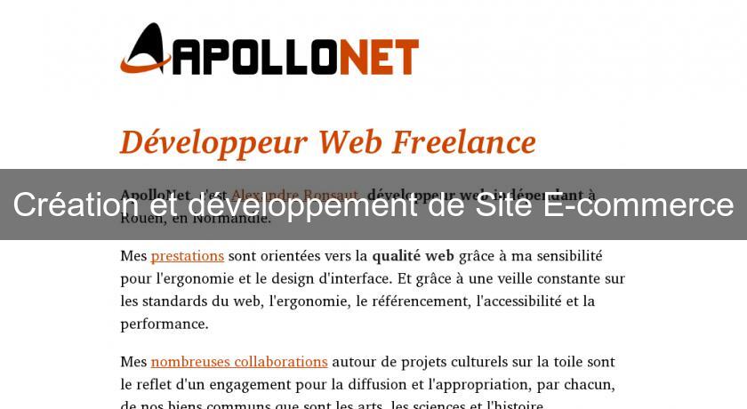 Création et développement de Site E-commerce Création et développement de Site E-commerce