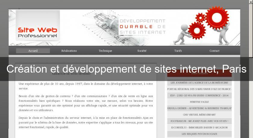Création et développement de sites internet, Paris Création et développement de sites internet, Paris