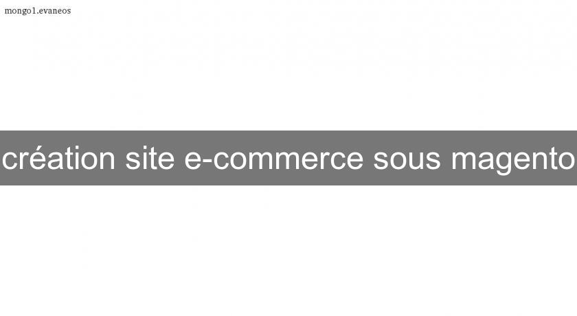 création site e-commerce sous magento création site e-commerce sous magento