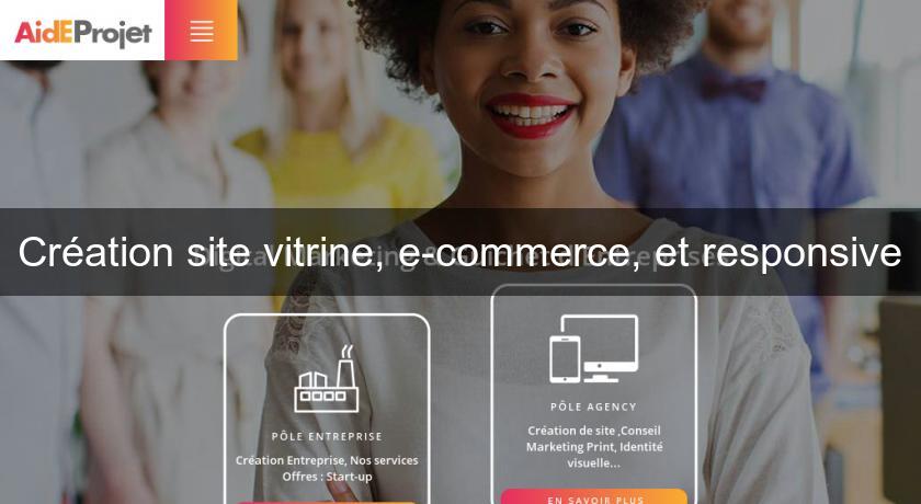 Création site vitrine, e-commerce, et responsive Création site vitrine, e-commerce, et responsive