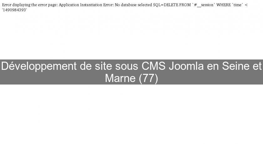 Développement de site sous CMS Joomla en Seine et Marne (77) Développement de site sous CMS Joomla en Seine et Marne (77)