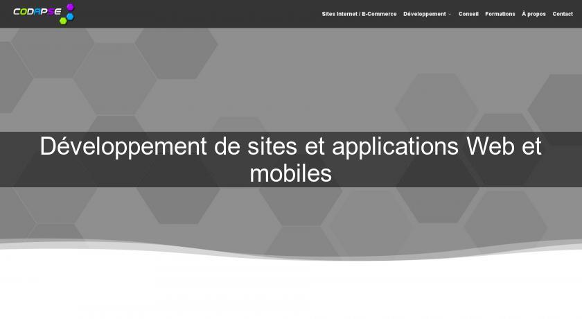 Développement de sites et applications Web et mobiles Développement de sites et applications Web et mobiles