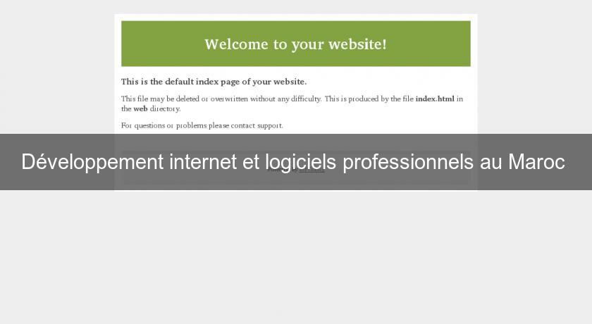 Développement internet et logiciels professionnels au Maroc Développement internet et logiciels professionnels au Maroc