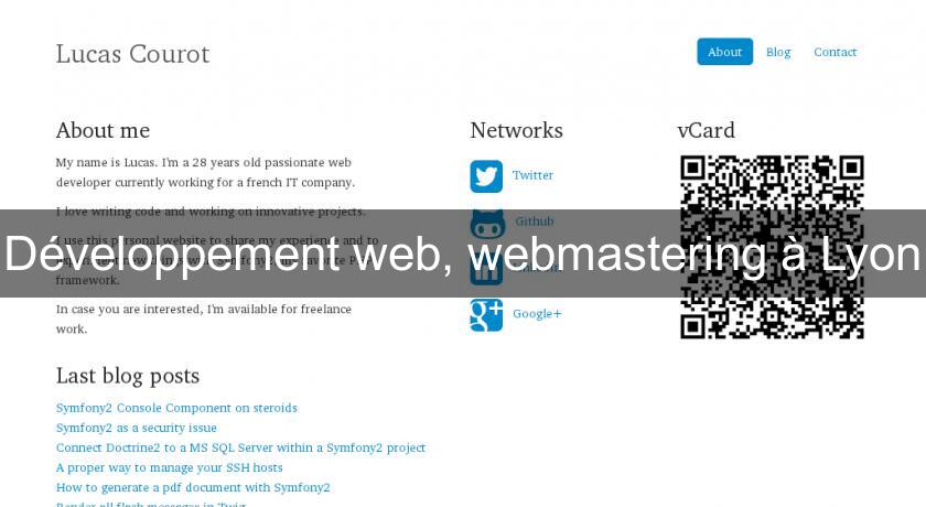 Développement web, webmastering à Lyon Développement web, webmastering à Lyon