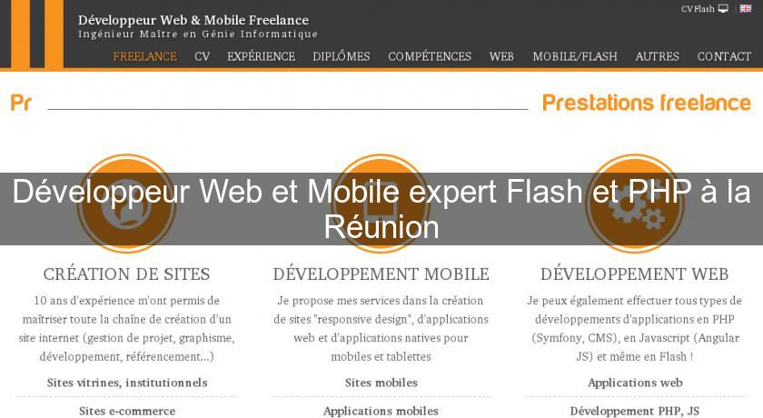 Développeur Web et Mobile expert Flash et PHP à la Réunion Développeur Web et Mobile expert Flash et PHP à la Réunion