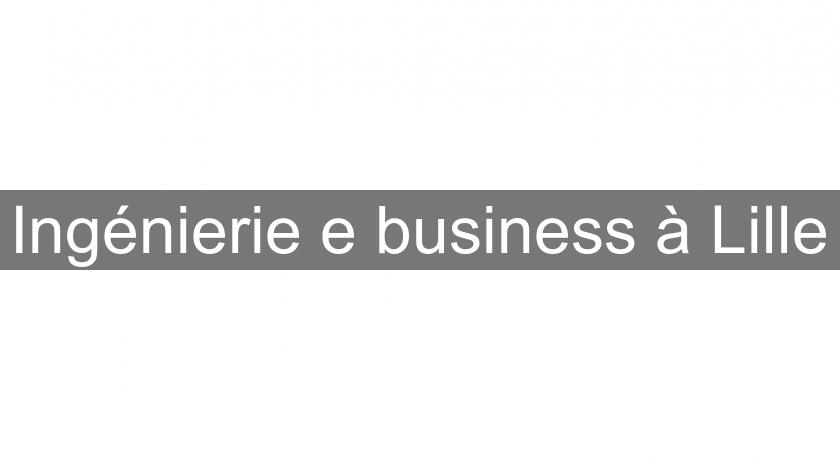 Ingénierie e business à Lille Ingénierie e business à Lille
