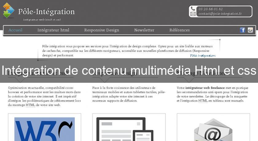 Intégration de contenu multimédia Html et css Intégration de contenu multimédia Html et css