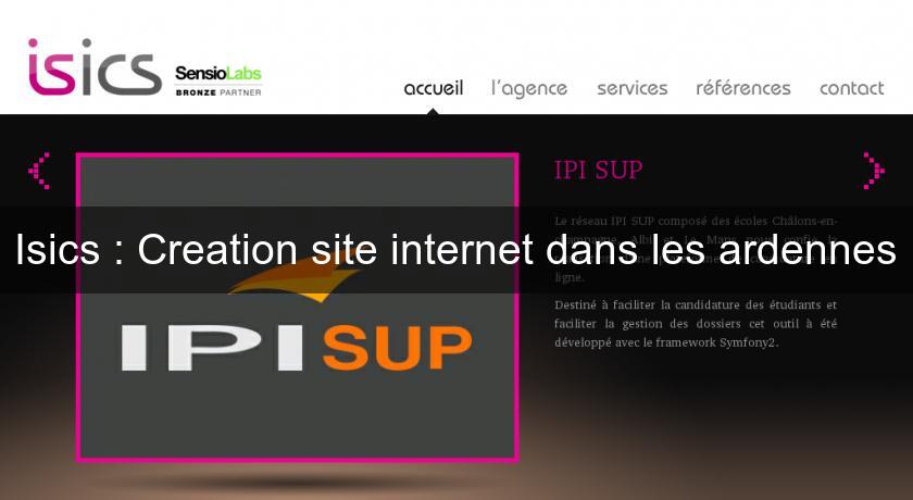 Isics : Creation site internet dans les ardennes Isics : Creation site internet dans les ardennes