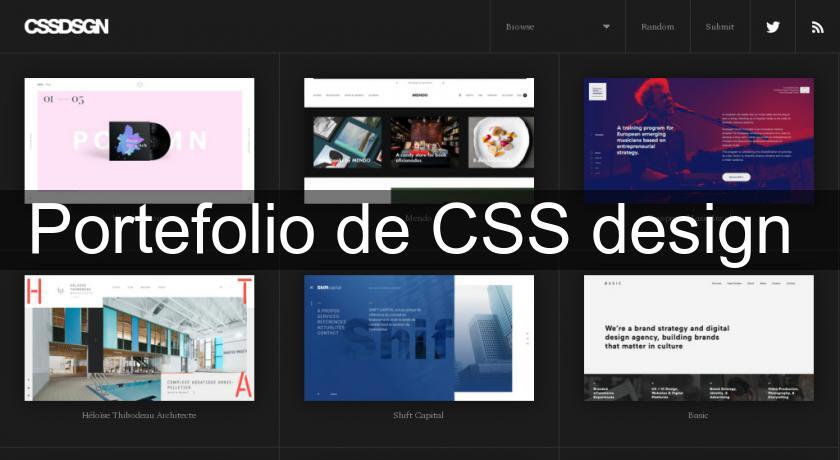 Portefolio de CSS design Portefolio de CSS design