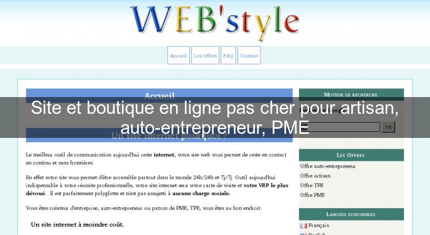 Site et boutique en ligne pas cher pour artisan, auto-entrepreneur, PME Site et boutique en ligne pas cher pour artisan, auto-entrepreneur, PME
