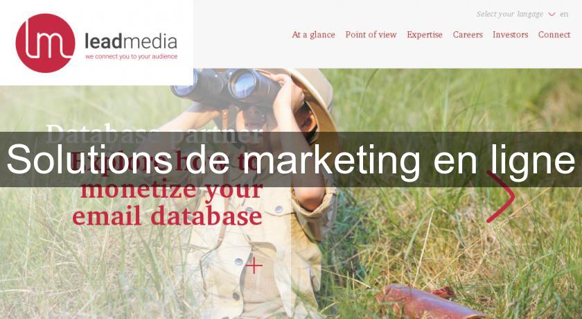 Solutions de marketing en ligne Solutions de marketing en ligne