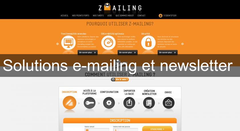 Solutions e-mailing et newsletter Solutions e-mailing et newsletter