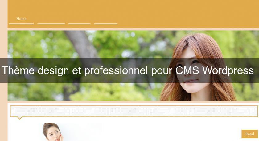Thème design et professionnel pour CMS Wordpress Thème design et professionnel pour CMS Wordpress