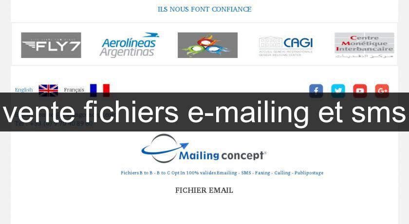 vente fichiers e-mailing et sms vente fichiers e-mailing et sms