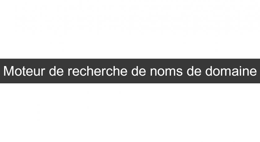 Moteur de recherche de noms de domaine Moteur de recherche de noms de domaine